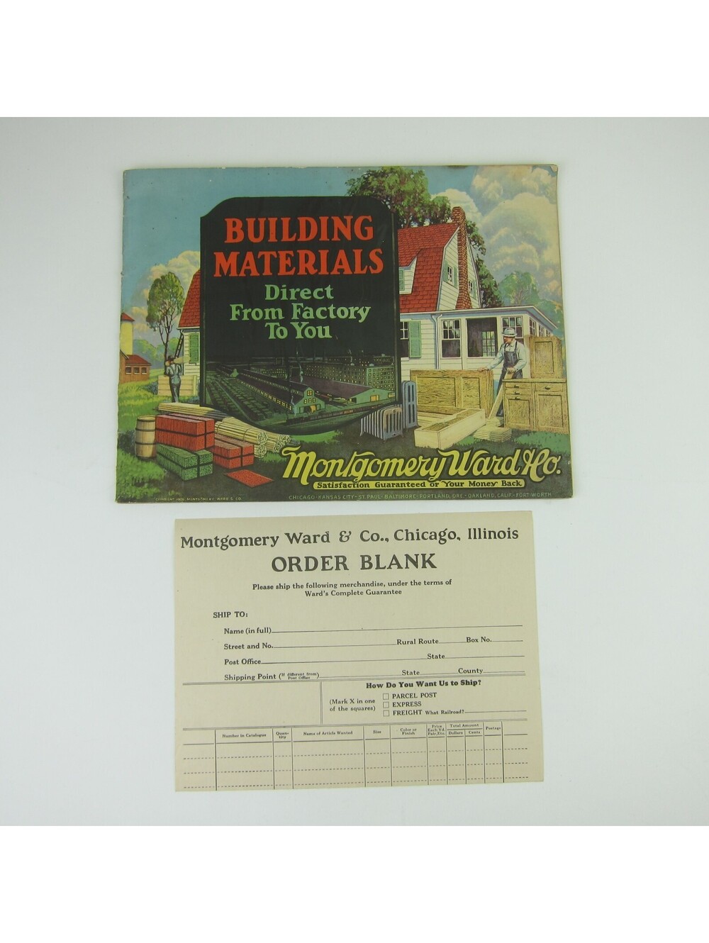 Montgomery Ward Building Materials Catalog 1926 Architecture House Home Antique